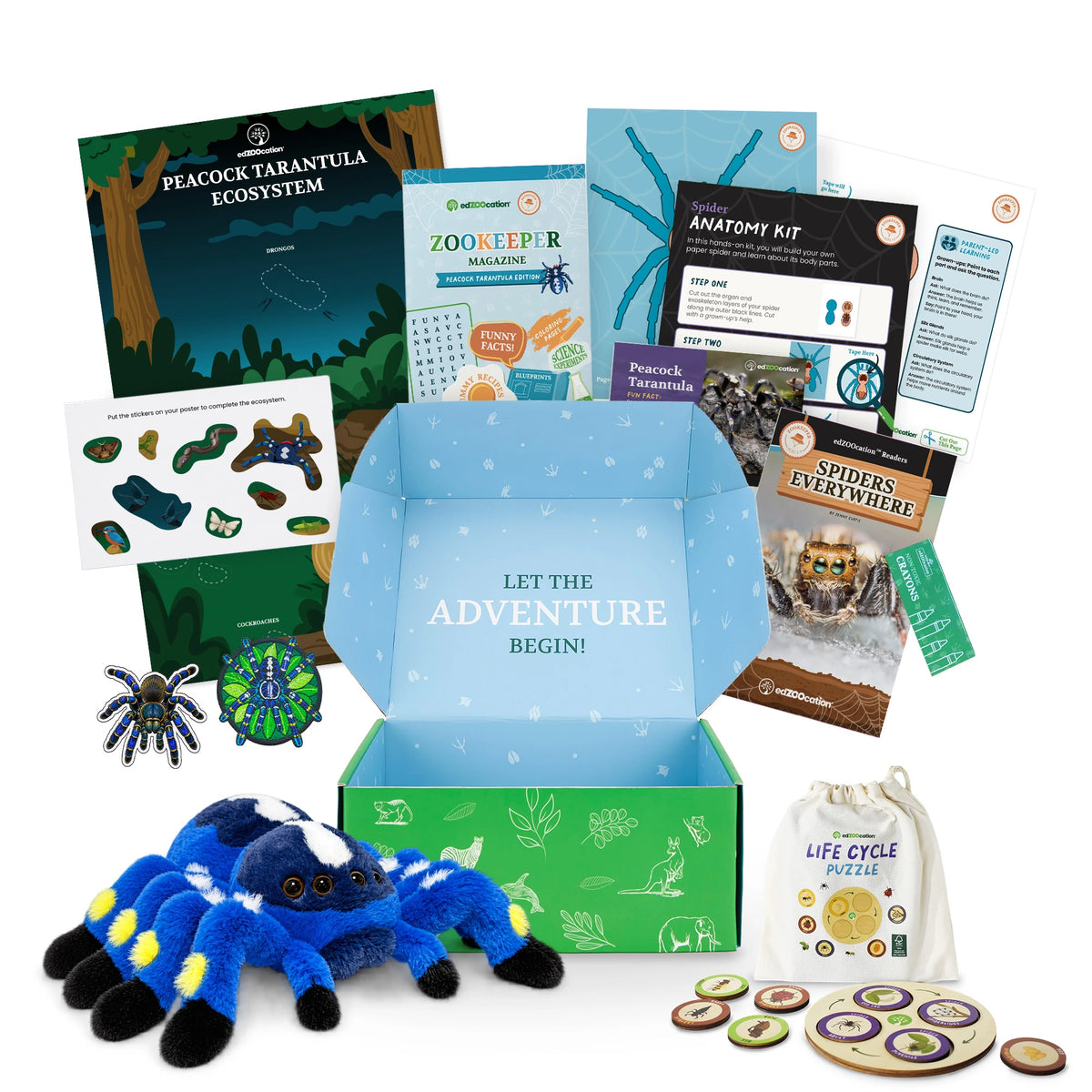 Everything inside the Zookeeper (Age 3 - 5) box
