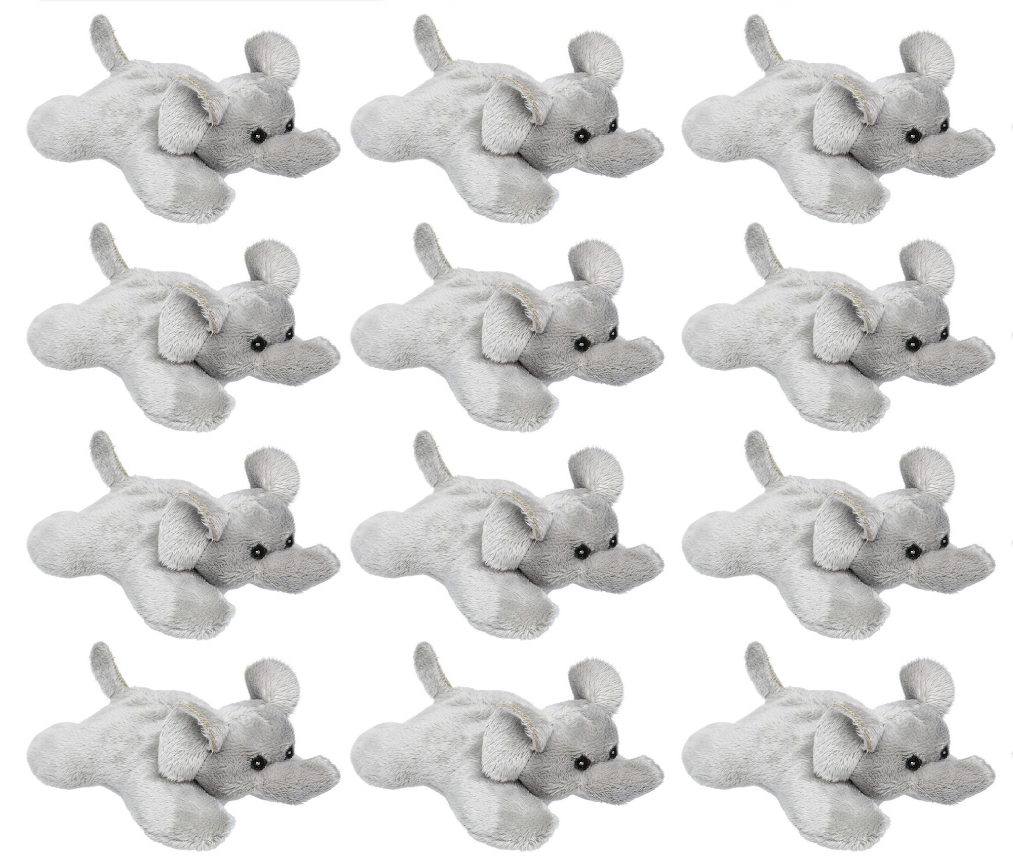 Bulk 12 Pack Elephant 4 Inch Stuffed Animals, Safari Party Favors –  edZOOcation