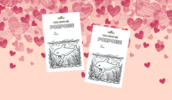 Printable Porpoise Valentines Day Card