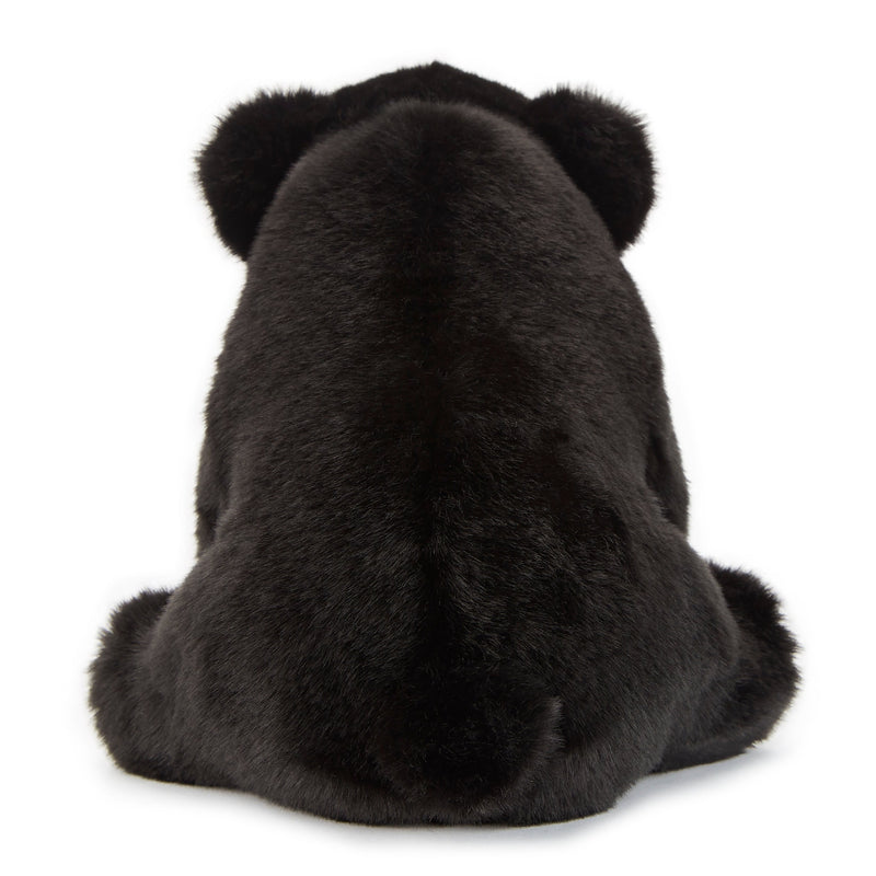 Rear view of 11'' plush Andean bear stuffed animal