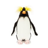 Front view of 11'' plush crested penguin stuffed animal