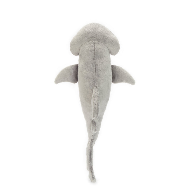 Top view of 12'' plush bonnethead shark stuffed animal