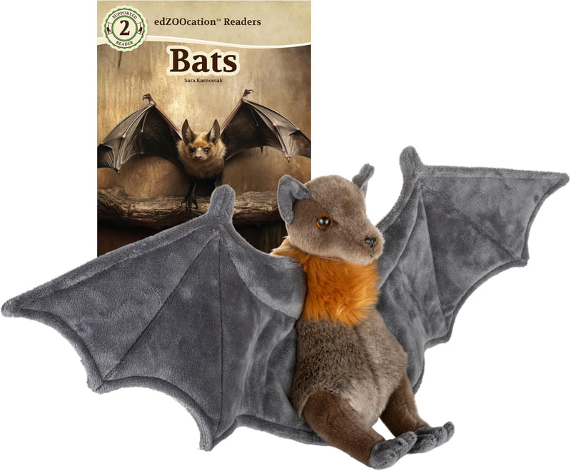 12” Plush + Zoologist Reader Book: Bat (Ages 6–8)