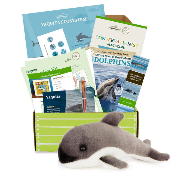 Vaquita Porpoise Stuffed Animal edZOOcation™ Conservationist Box (Age 9-12)
