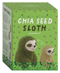 Chia Seed Sloth box with illustration of Sloth with grown Chia Seeds on it