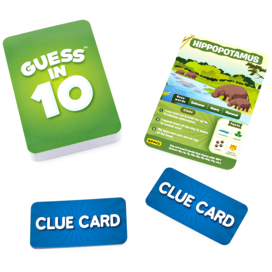 Guess in 10 World of Animals Sample Clue Card