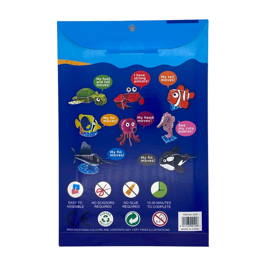 Ocean World 3D Sea Turtle Puzzle Craft Kit for Kids - Educational Toy | Ages 3+