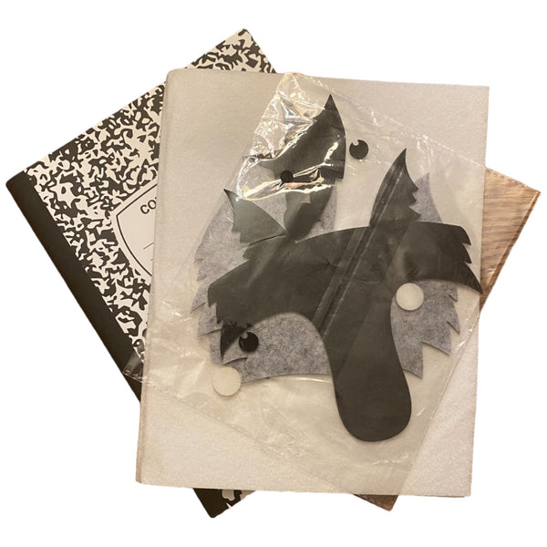 Craft Kit: Wolf Felt Composition Notebook DIY Cover Kit