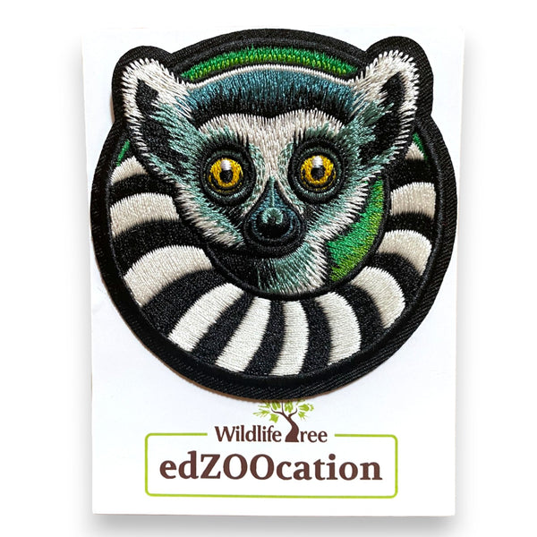 3-Inch Self-Adhesive Ring-Tailed Lemur Patch - Fun & Easy for Kids