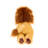 Plush lion toy on a white background
