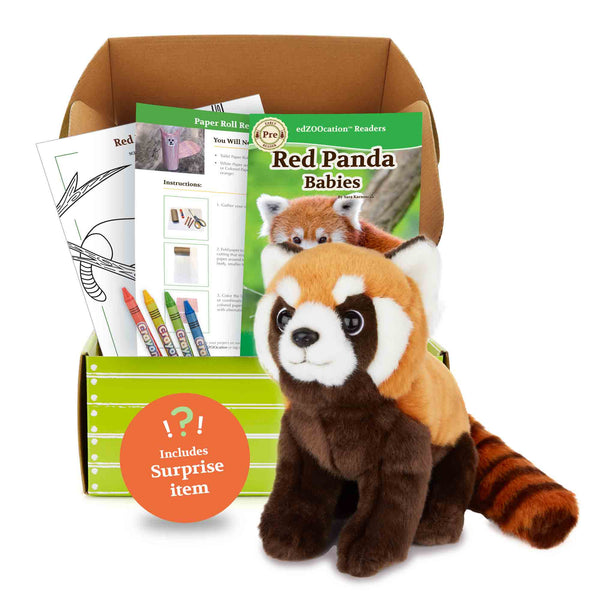 Red Panda Stuffed Animal edZOOcation™ Zookeeper Box (Ages 3-5)