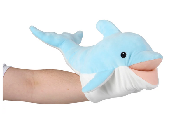 15" Ocean Safe Blue Dolphin Puppet
