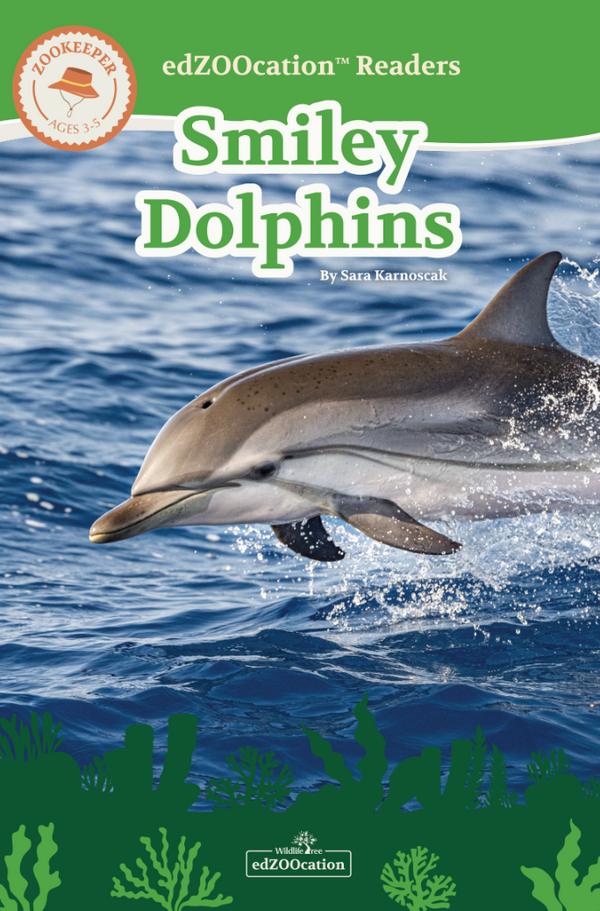 Smiley Dolphins Wildlife Tree edZOOcation™ Readers Book (Pre-Reader) - eBook Digital Download