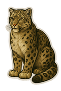 Decal Sticker: Snow Leopard