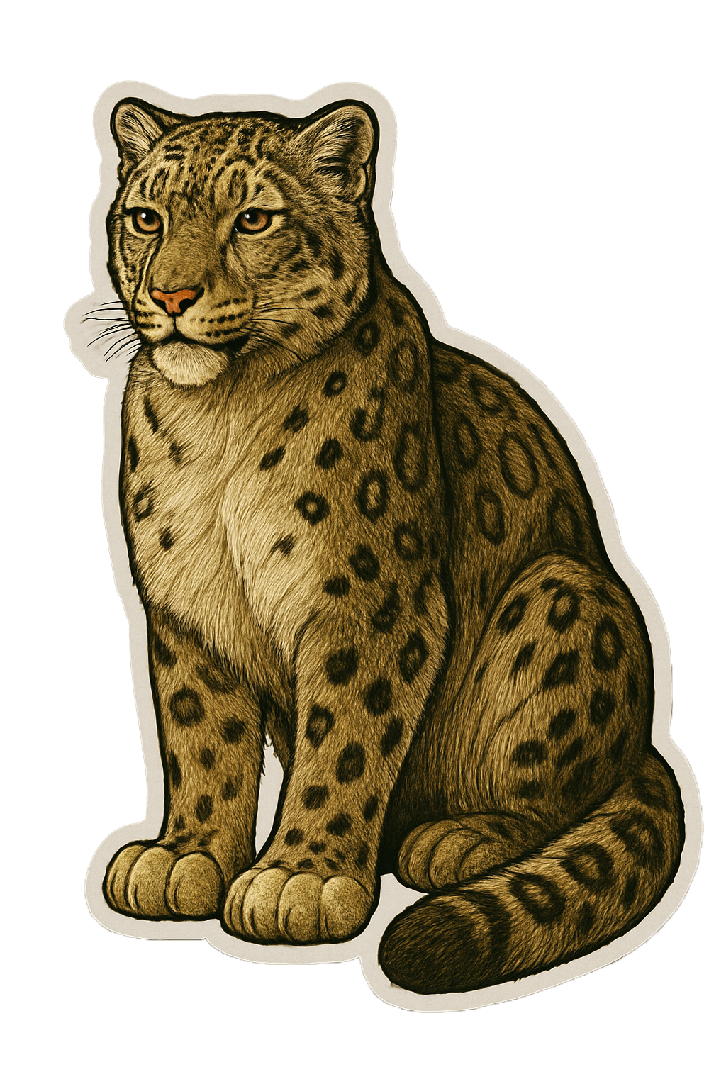 Decal Sticker: Snow Leopard