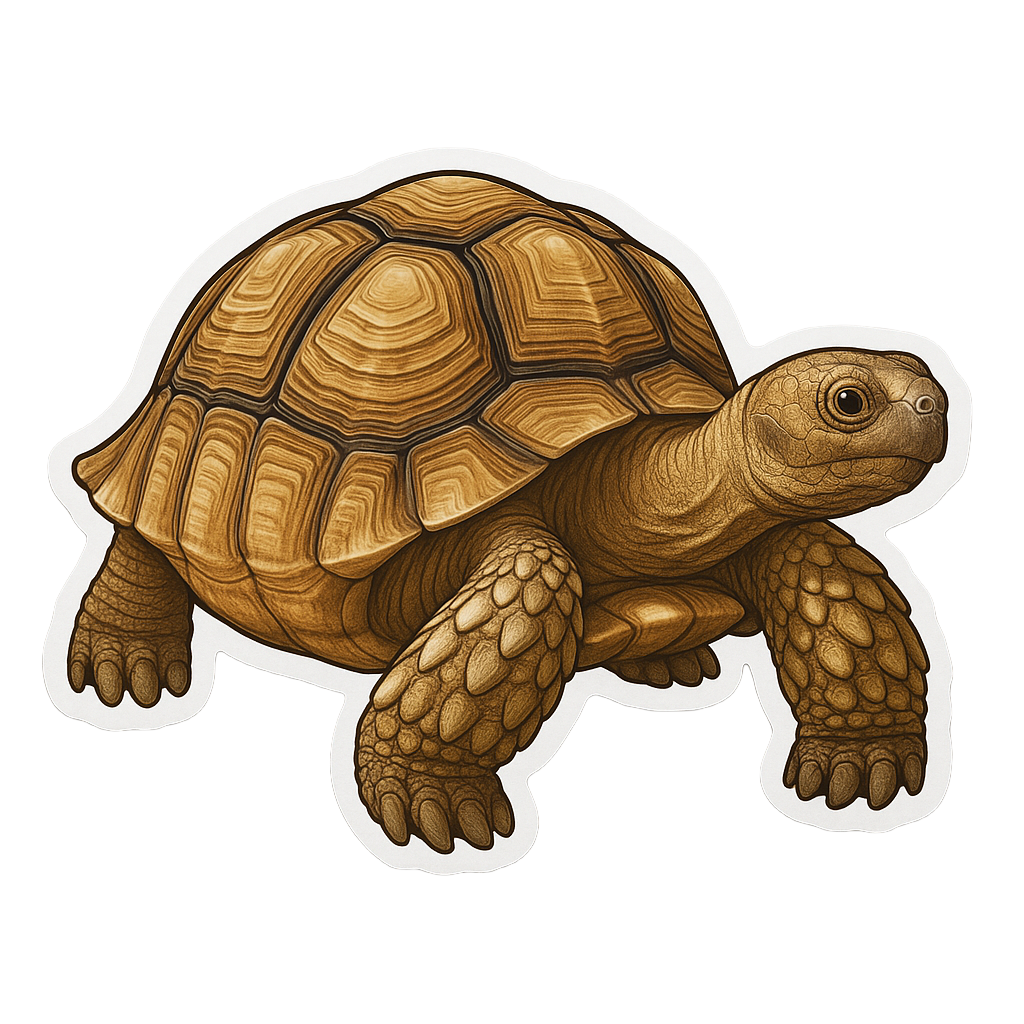 Brown turtle illustration on a white background