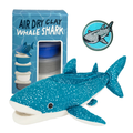 Air dry clay whale shark kit with packaging, a whale Shark plush and a whale shark patch on white background
