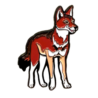 Ethiopian Wolf Enamel Pin
