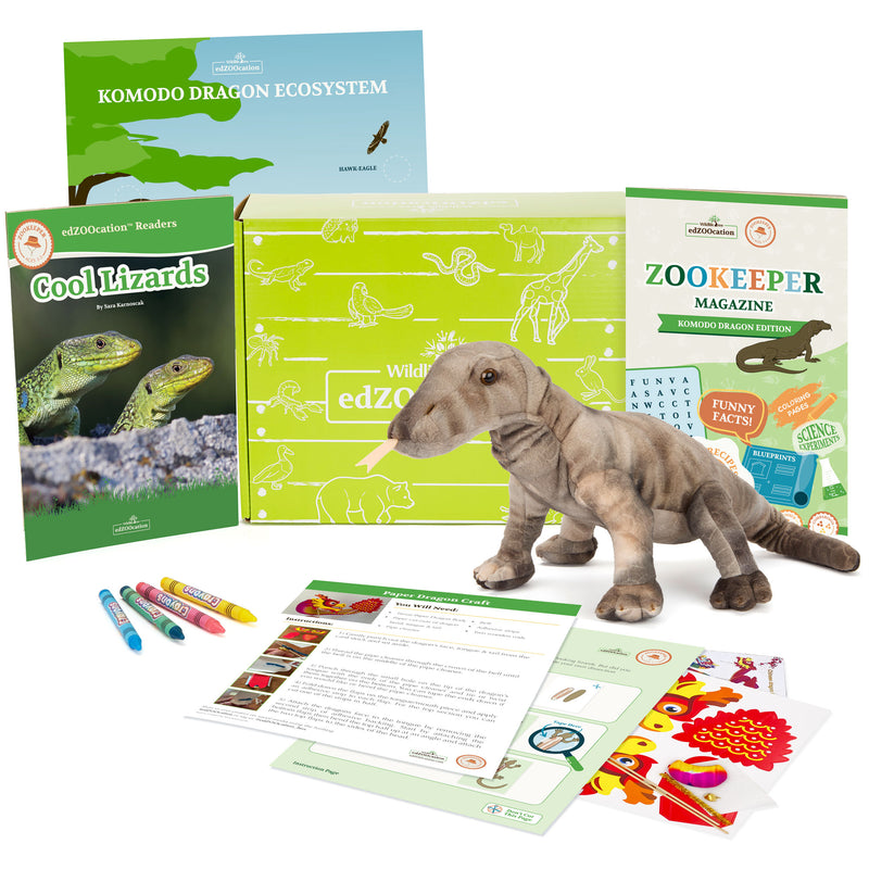Komodo Dragon Stuffed Animal edZOOcation™ Zookeeper Box (Ages 3-5)