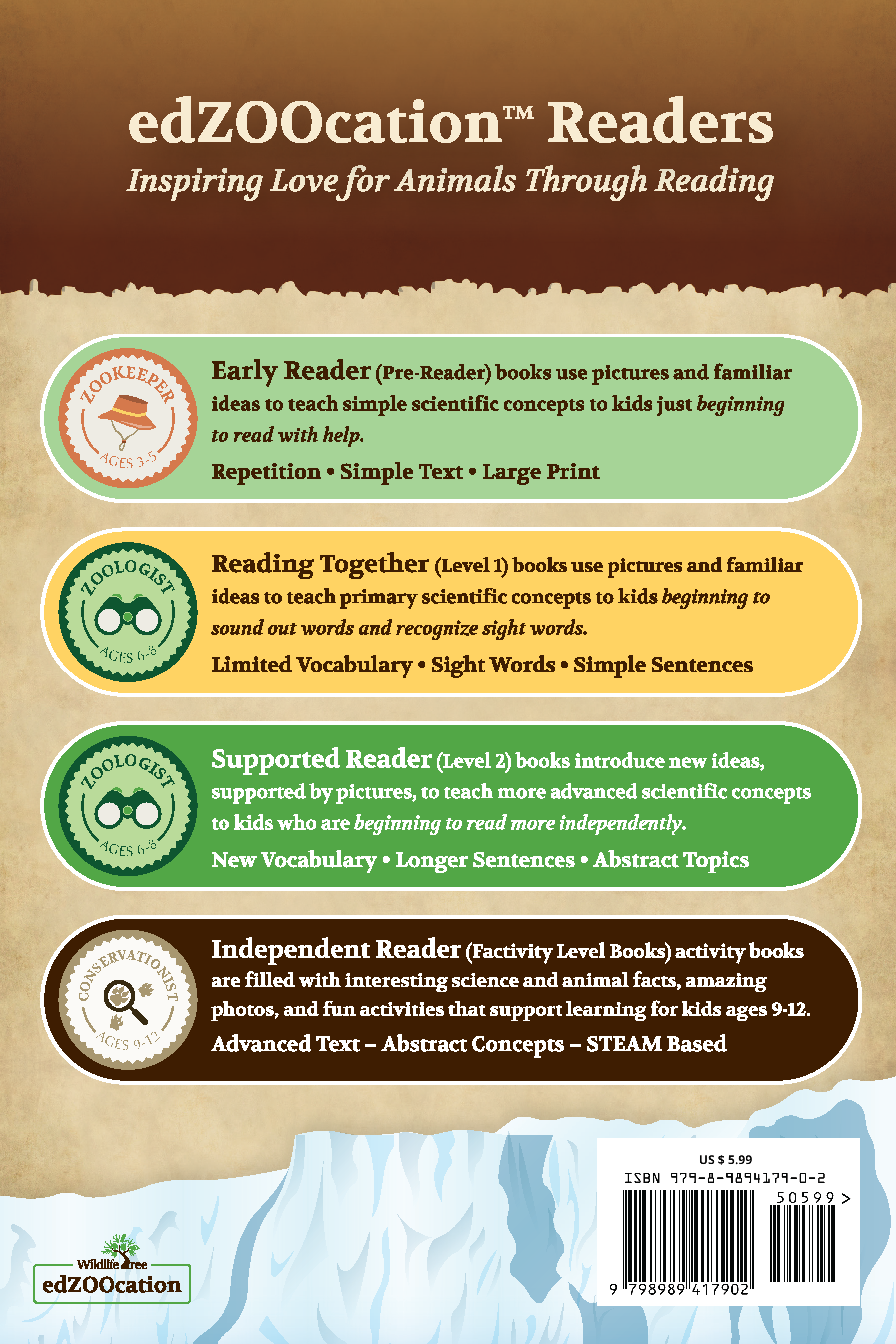 Big Penguin, Little Penguin Wildlife Tree edZOOcation™ Readers Book (Pre-Reader) - Paperback