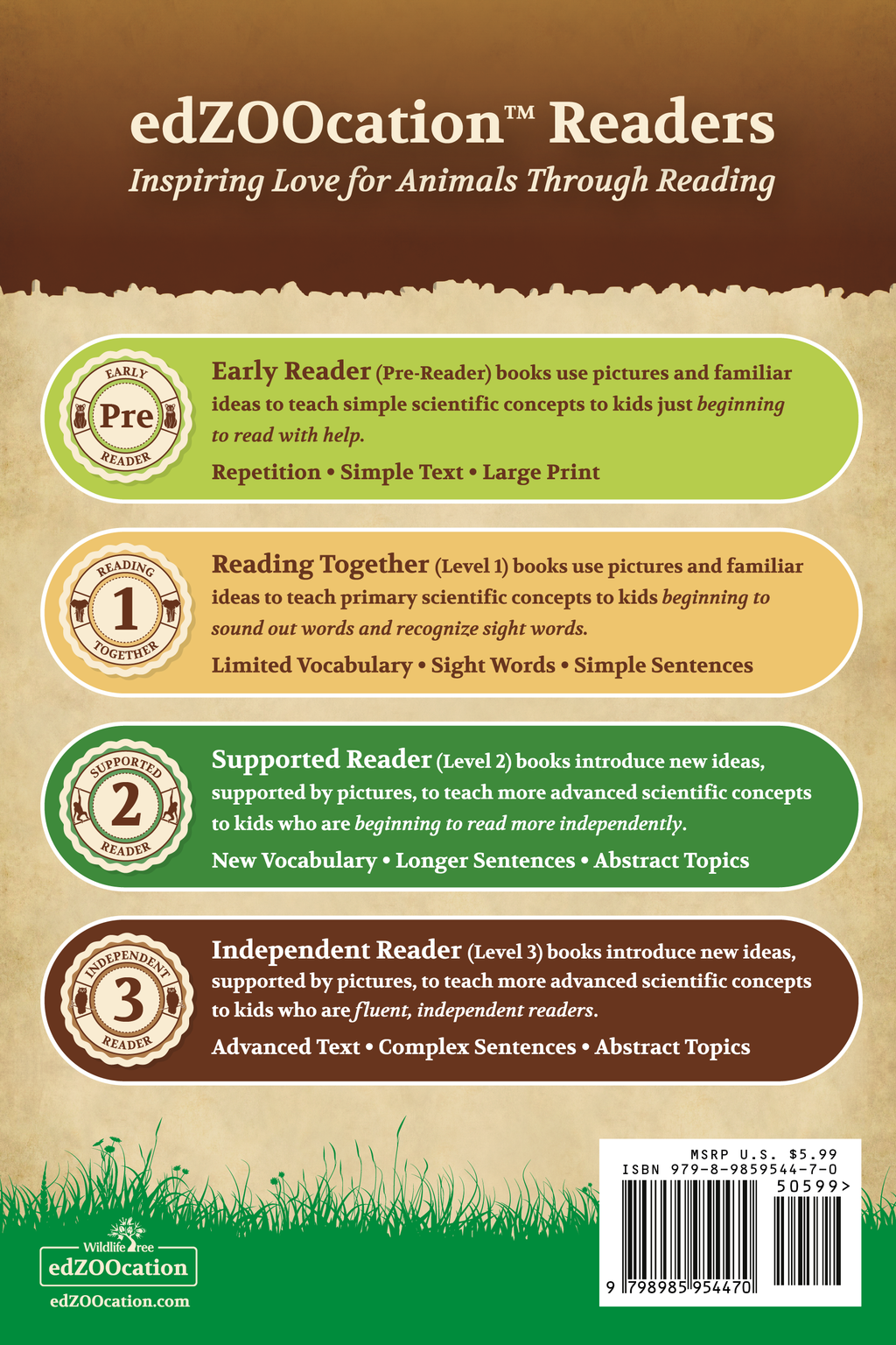 Lions and Their Opposites Wildlife Tree edZOOcation™ Readers Book (Pre-Reader) - Paperback