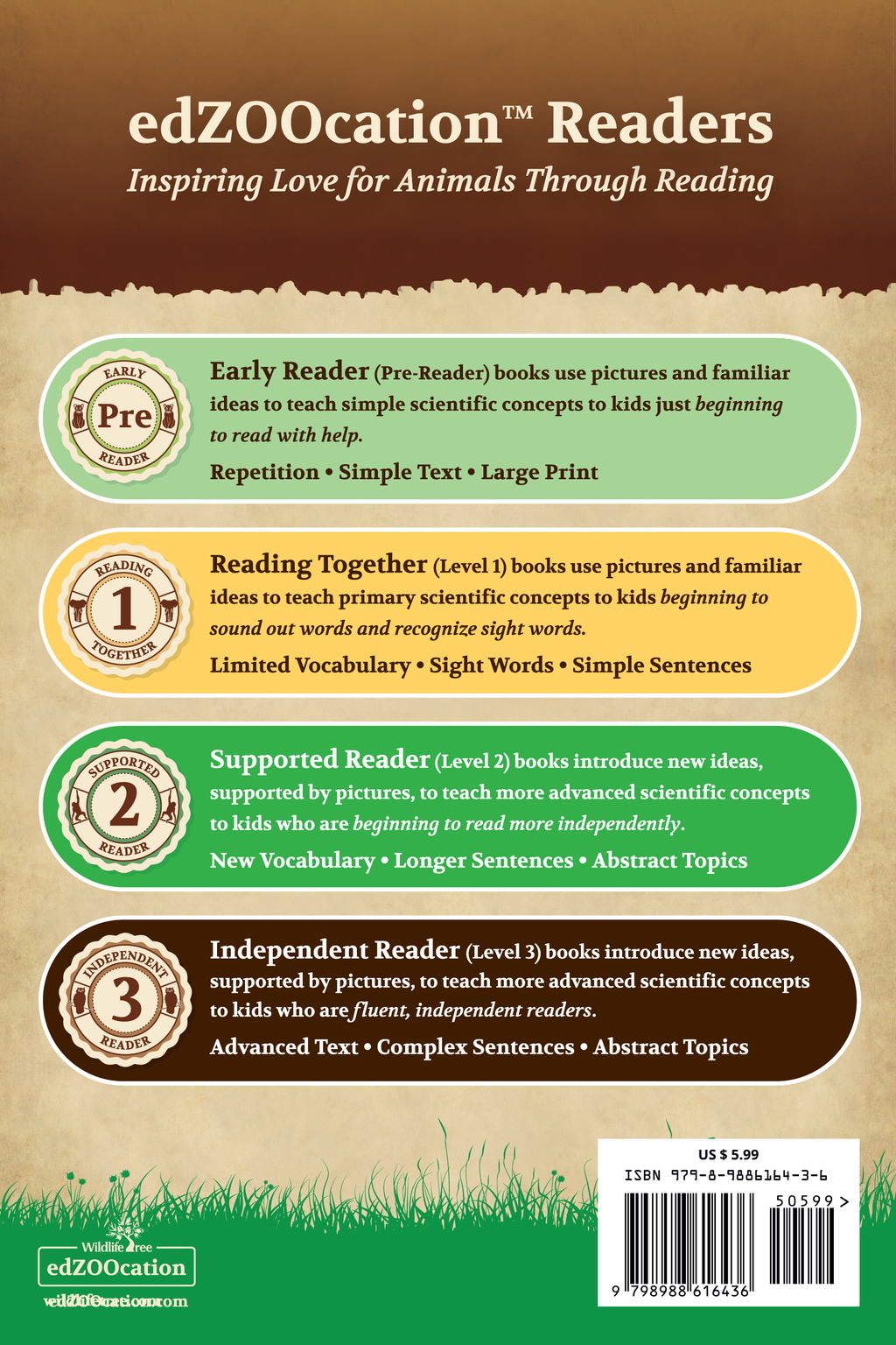 Red Panda Babies Wildlife Tree edZOOcation™ Readers Book (Pre-Reader)- Paperback