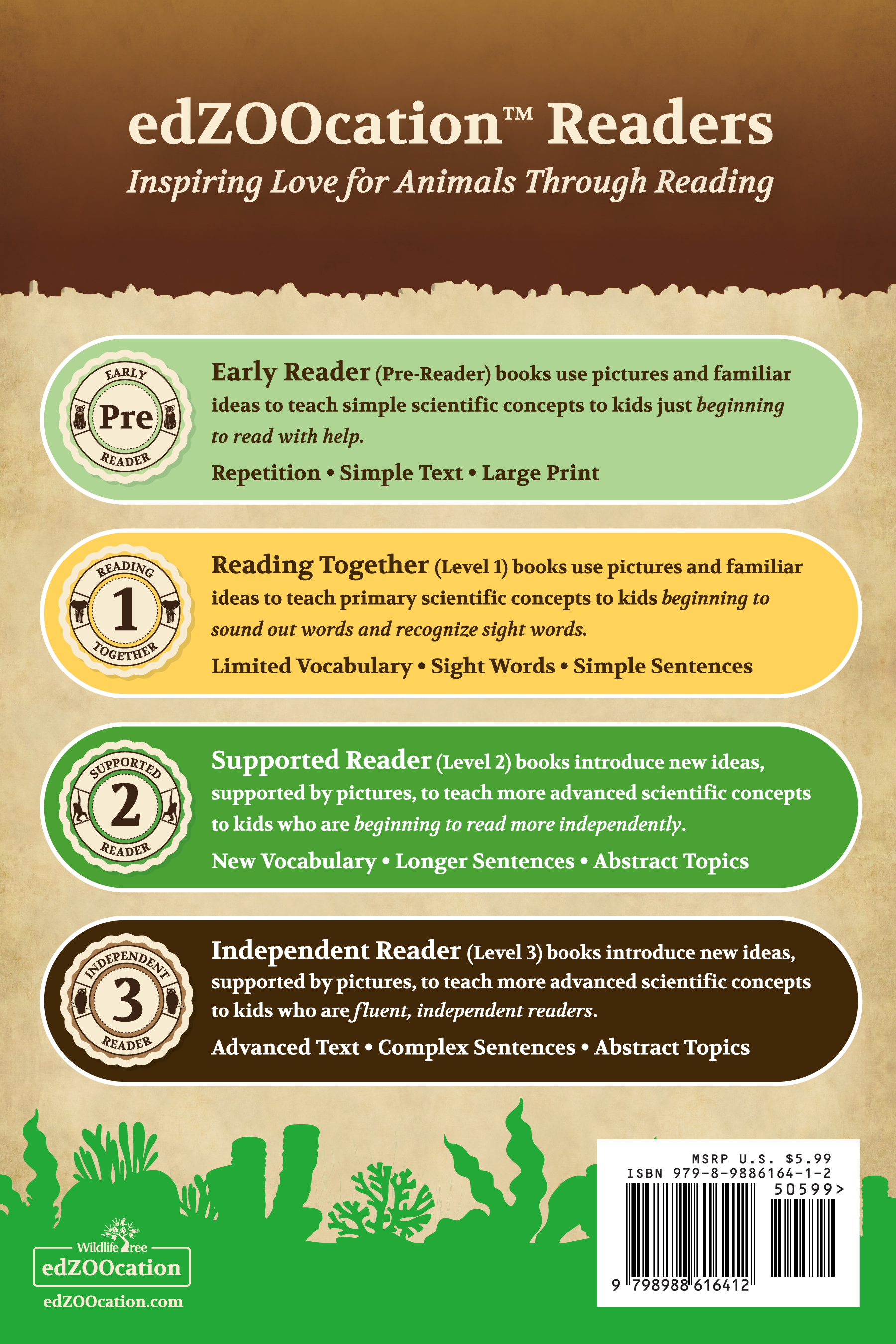 Colorful Sea Stars Wildlife Tree edZOOcation™ Readers Book (Pre-Reader) - Paperback