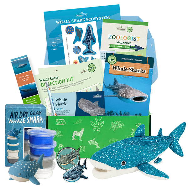 Whale Shark Stuffed Animal edZOOcation Zoologist Box (Ages 6-8)