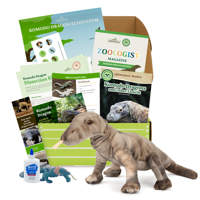 Komodo Dragon Stuffed Animal edZOOcation™ Zoologist Box (Ages 6-8)