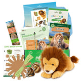 Lion Stuffed Animal edZOOcation™ Zoologist Box (Ages 6-8)