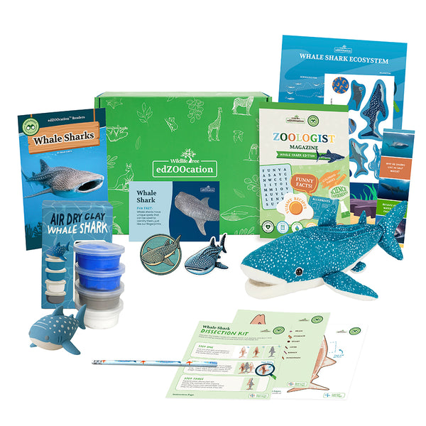Whale Shark Stuffed Animal edZOOcation Zoologist Box (Ages 6-8)
