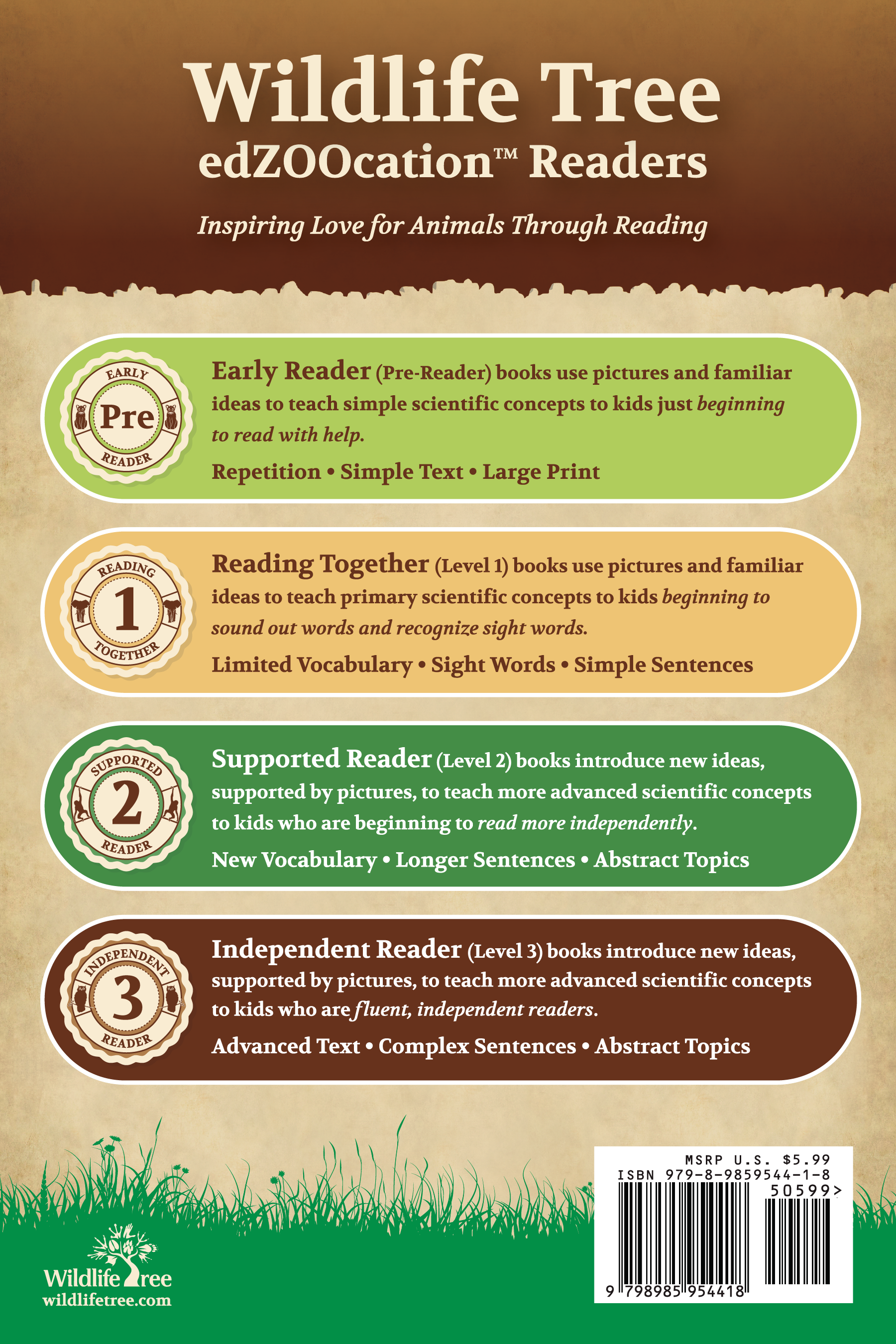 Zebras Wildlife Tree edZOOcation™ Readers Book (Level 2) - Paperback