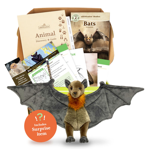 Bat Stuffed Animal edZOOcation™ Zoologist Box (Ages 6-8)