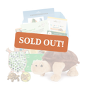 Educational kit with animal-themed materials and a 'SOLD OUT!' sign on a white background