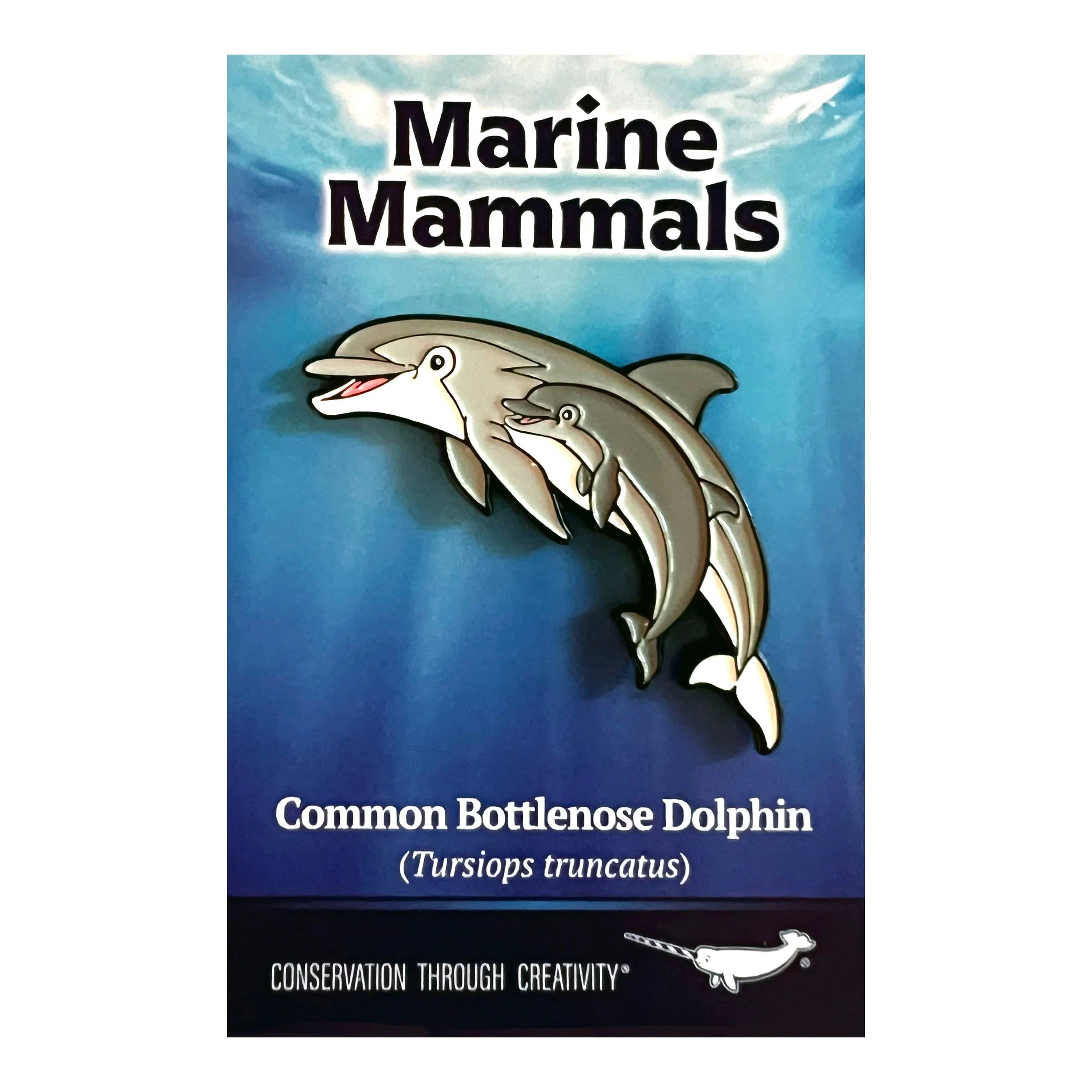 Book cover of 'Marine Mammals' featuring a common bottlenose dolphin illustration.