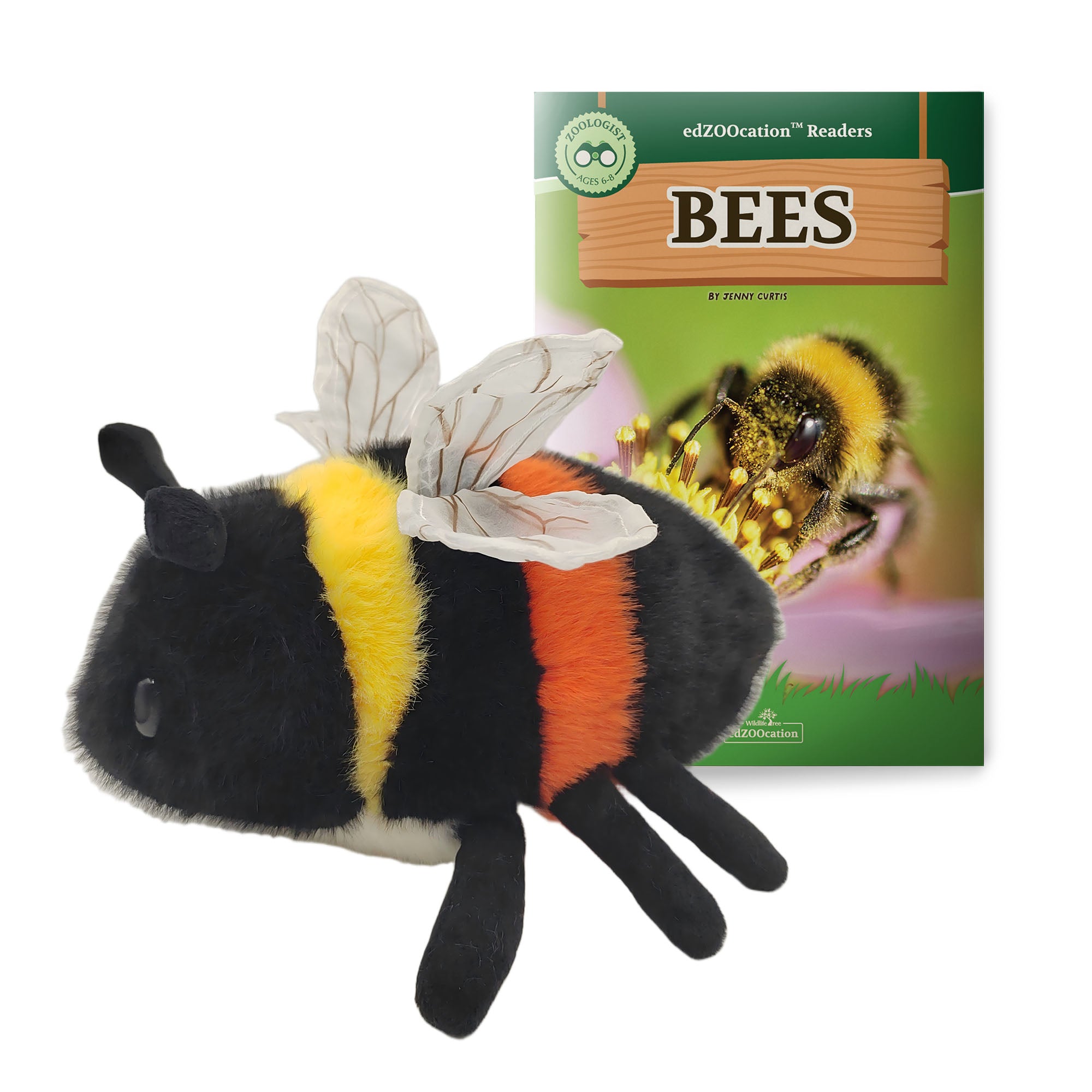 Bee Plush + Reader Book Bundle — Zoologist | edZOOcation