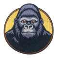 Photo of an embroidered patch showcasing a gorilla