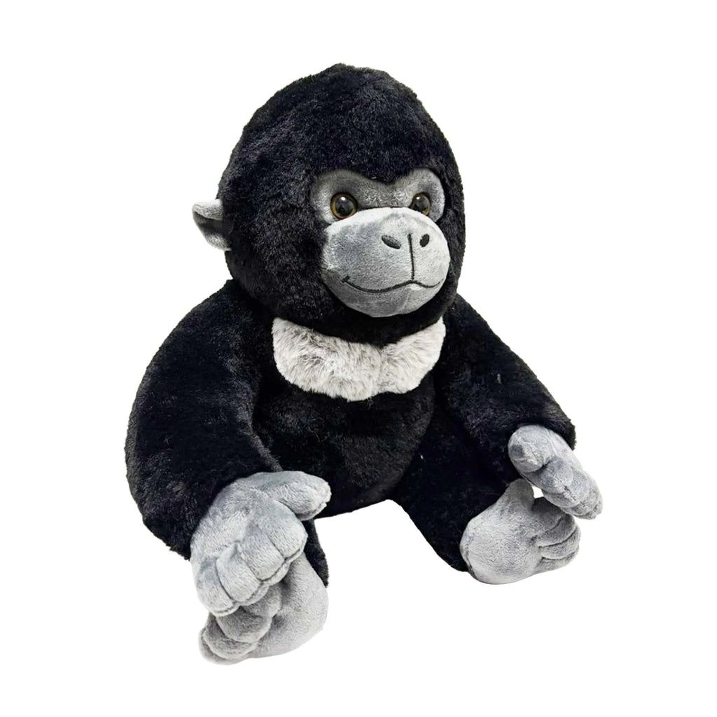 Plush toy gorilla on a white background