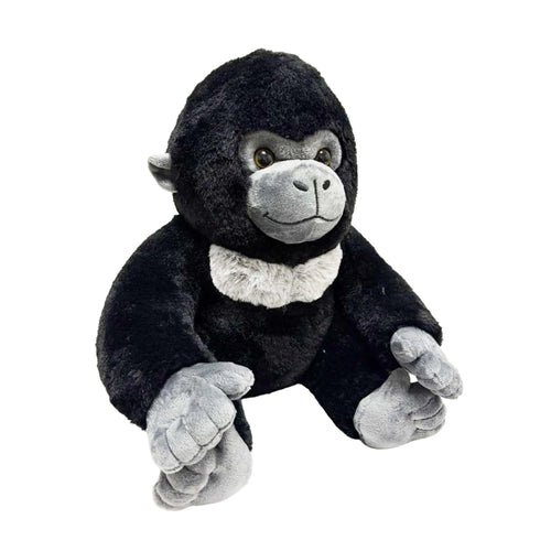 Plush toy gorilla on a white background
