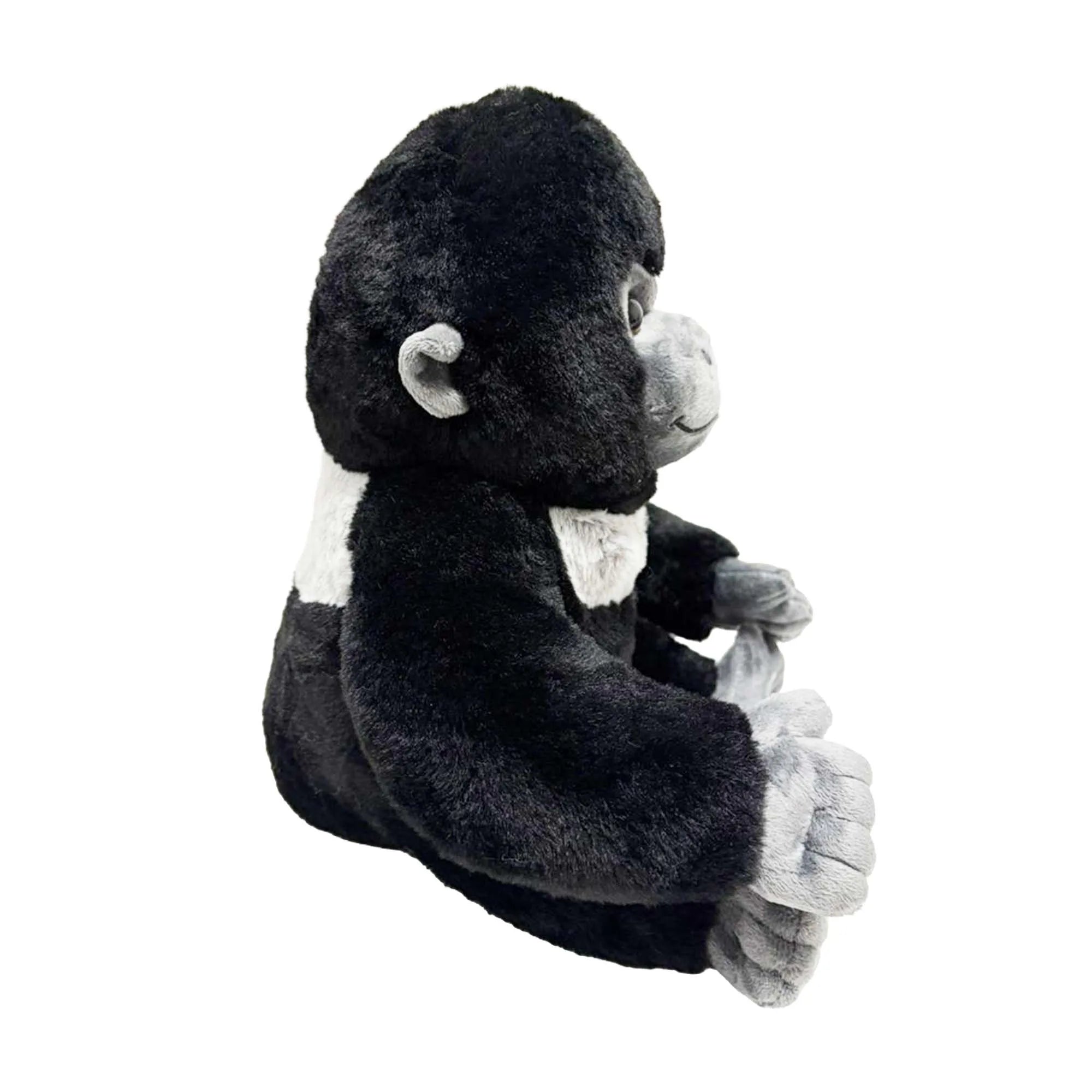 Plush gorilla toy on a white background