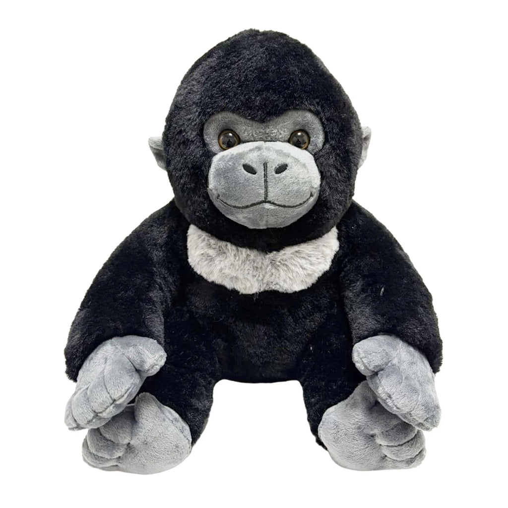 Plush toy gorilla on a white background