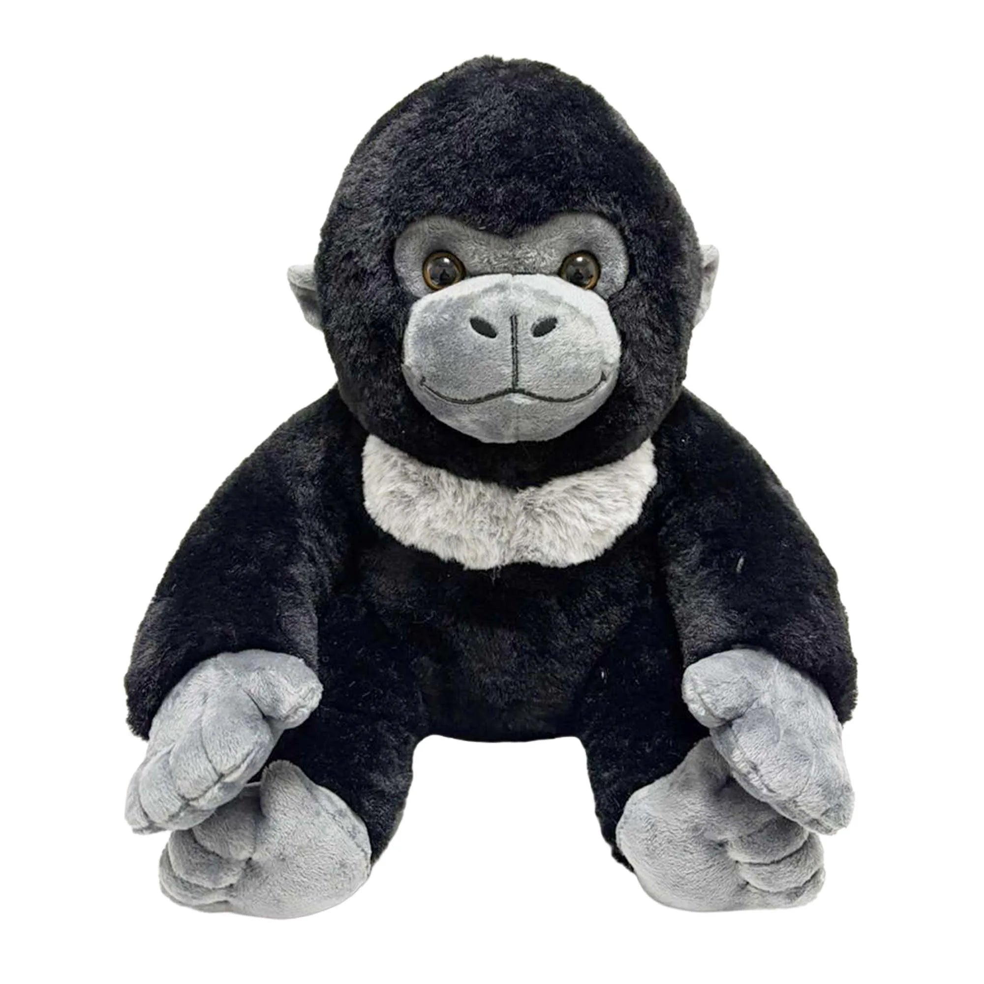 Plush toy gorilla on a white background