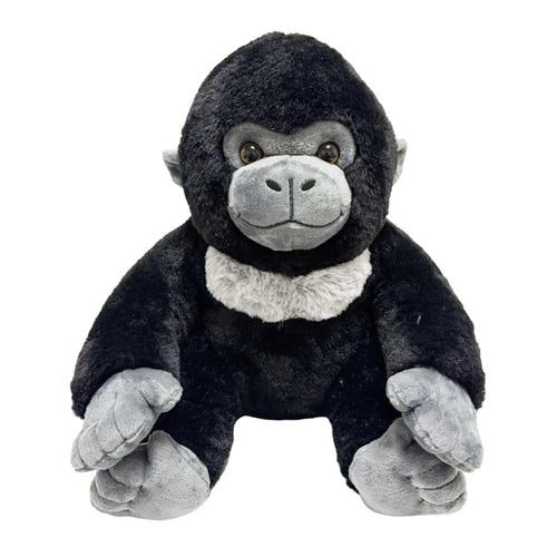 Plush toy gorilla on a white background