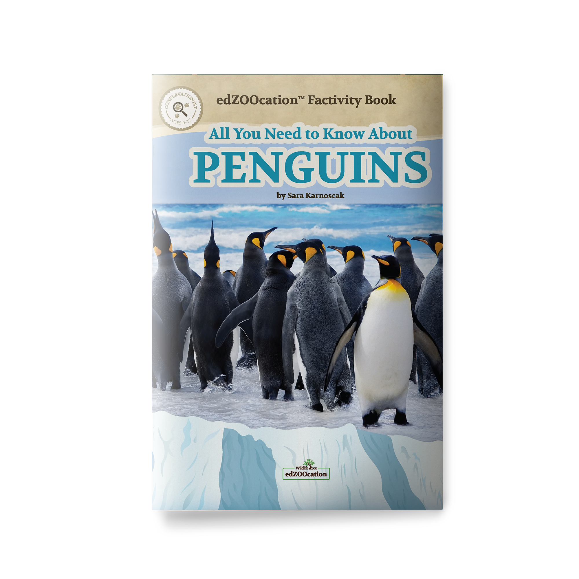Book cover of 'All You Need to Know About Penguins' with penguins on a snowy background