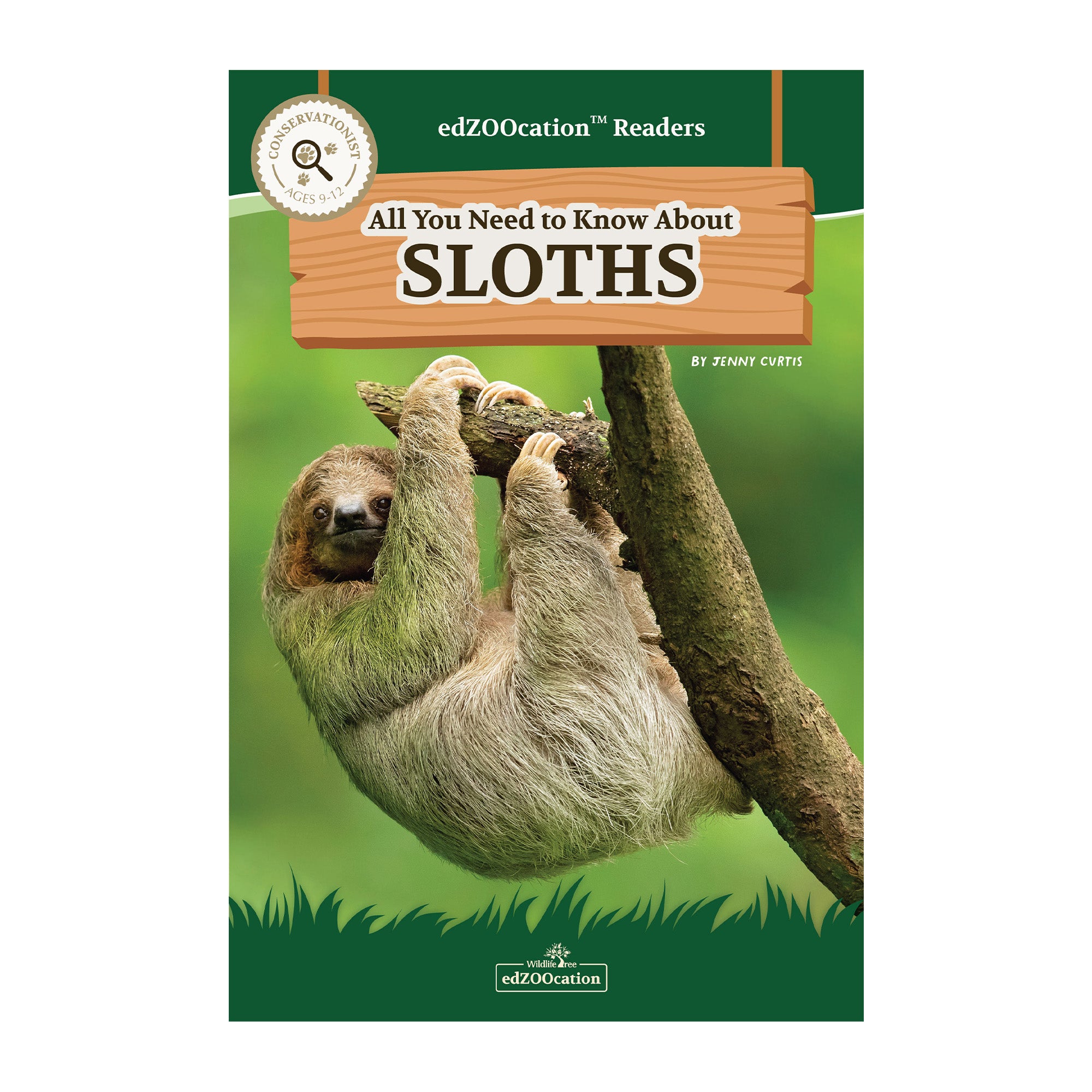 12” Plush + Conservationist Reader Book: Sloth (Ages 9–12)