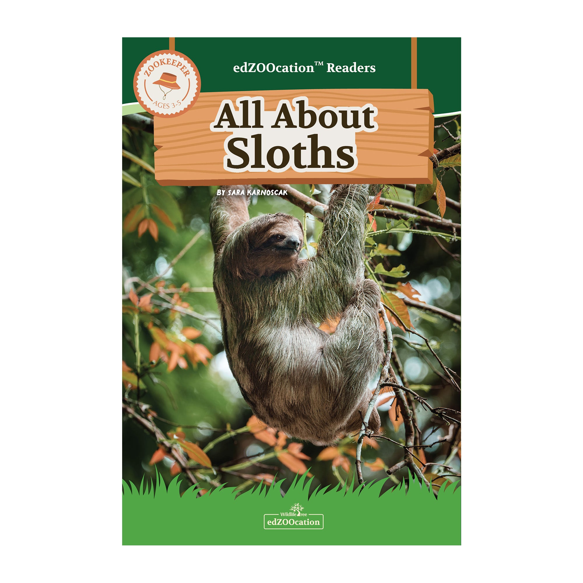 12” Plush + Zookeeper Reader Book: Sloth (Ages 3–5)