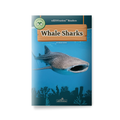 Book cover of 'Whale Sharks' with a whale shark illustration on a blue background