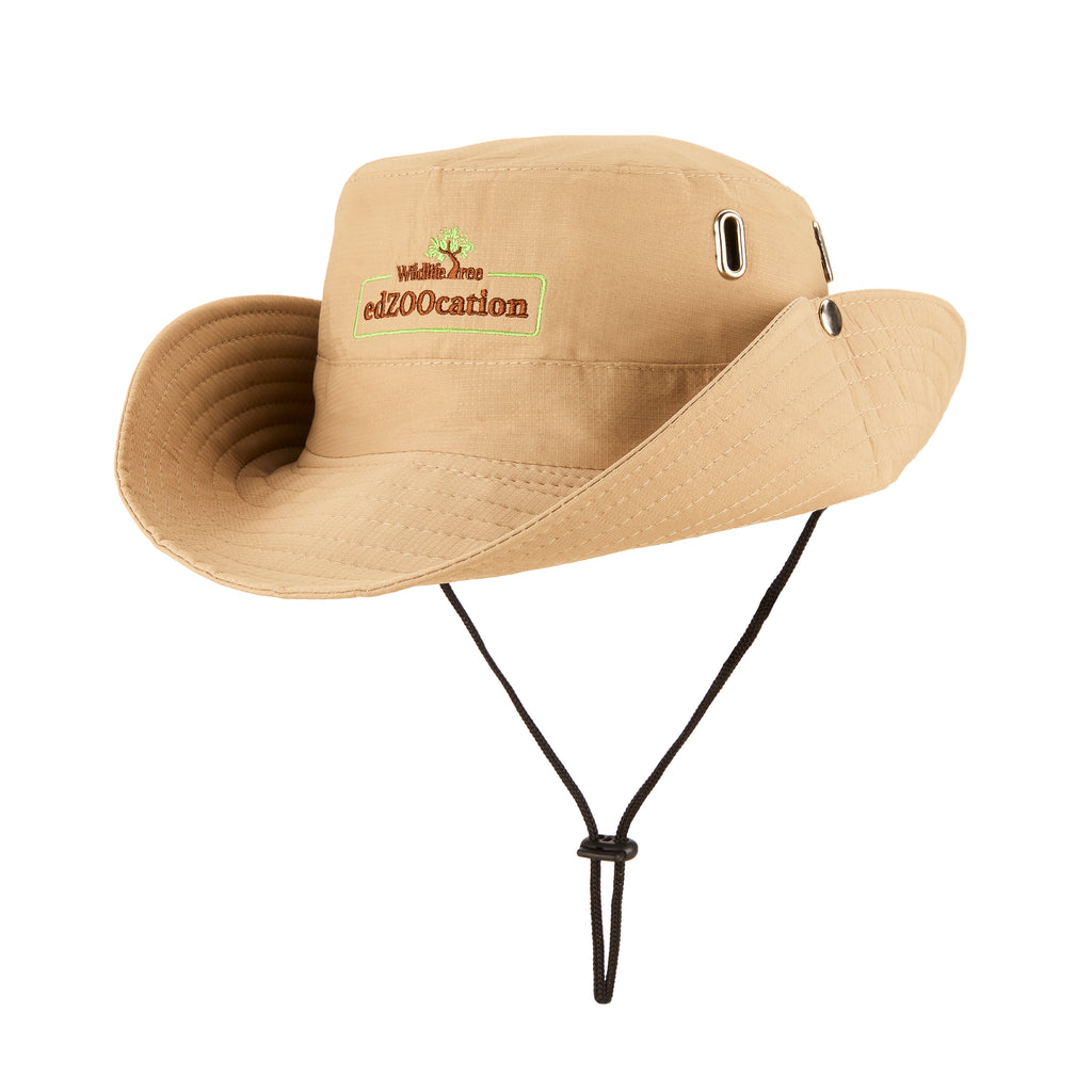 Brown Kids Field hat on white background
