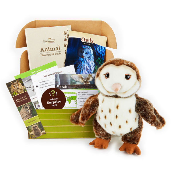 Owl Stuffed Animal edZOOcation™ Zoologist Box (Ages 6-8)