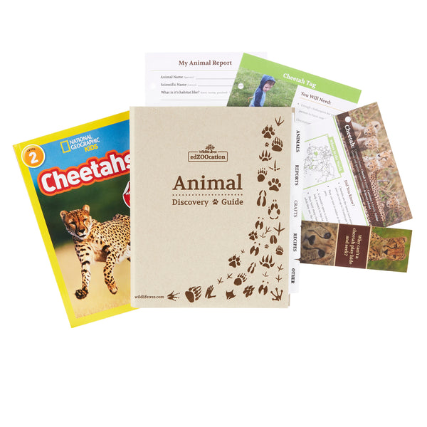 Lying Cheetah Stuffed Animal edZOOcation™ Gift Box